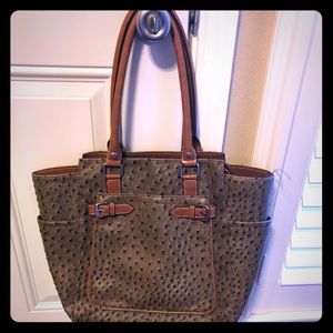 Barely used crocodile look laptop bag